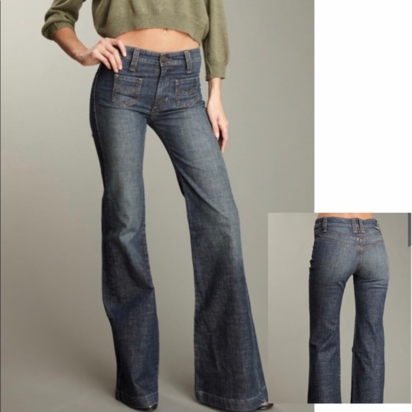 Dittos Retro High Rise Wide Leg Jeans 